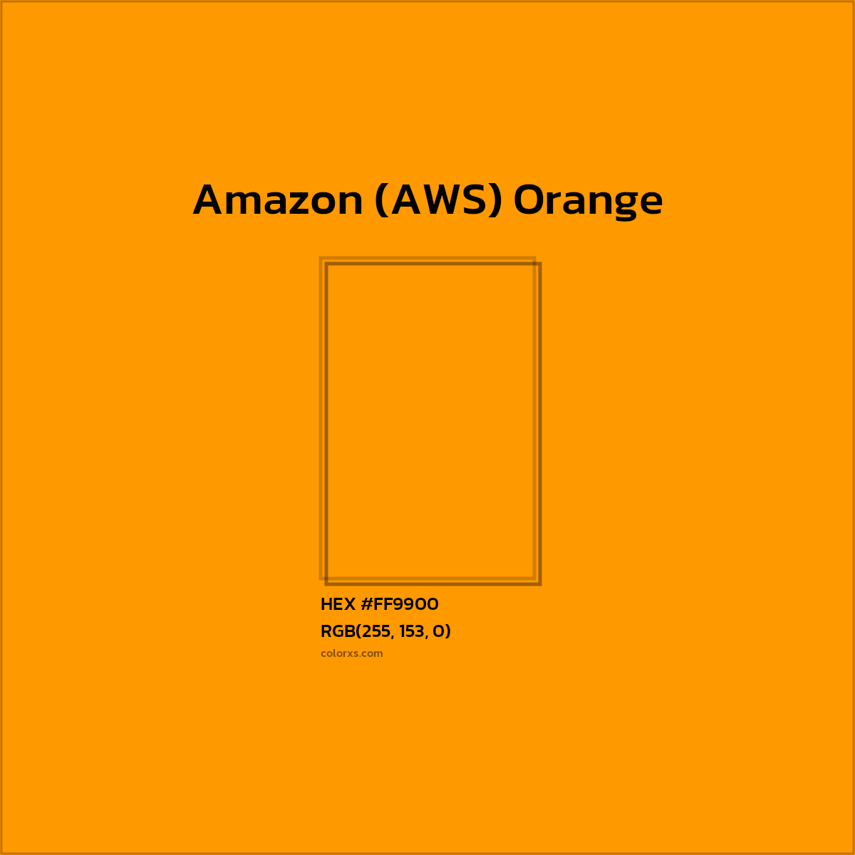 #FF9900 Amazon (AWS) Orange Other Brand - Color codes and meaning | Matching colors and paints