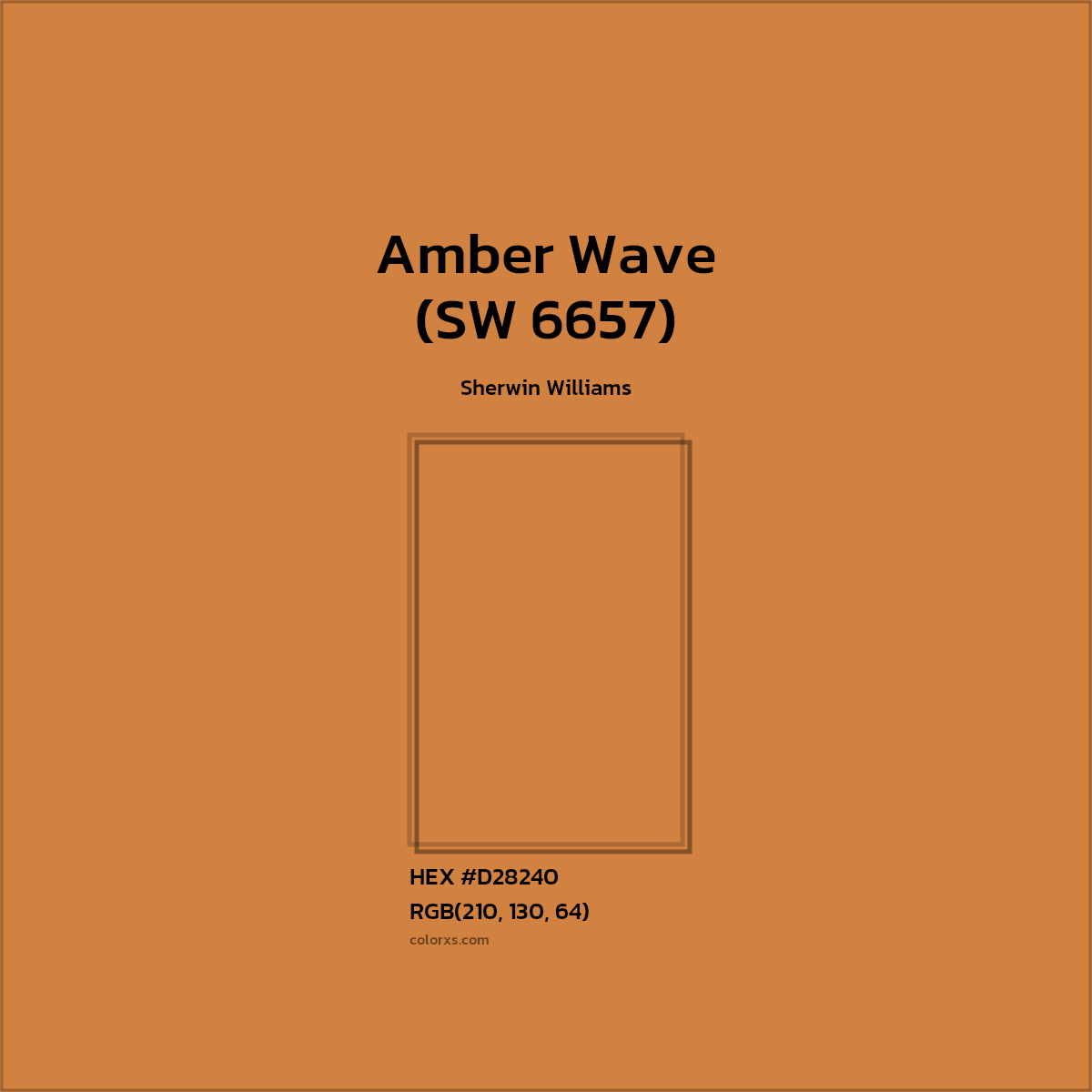 #D28240 Amber Wave (SW 6657) Paint Sherwin Williams - Color codes and meaning | Matching colors and paints