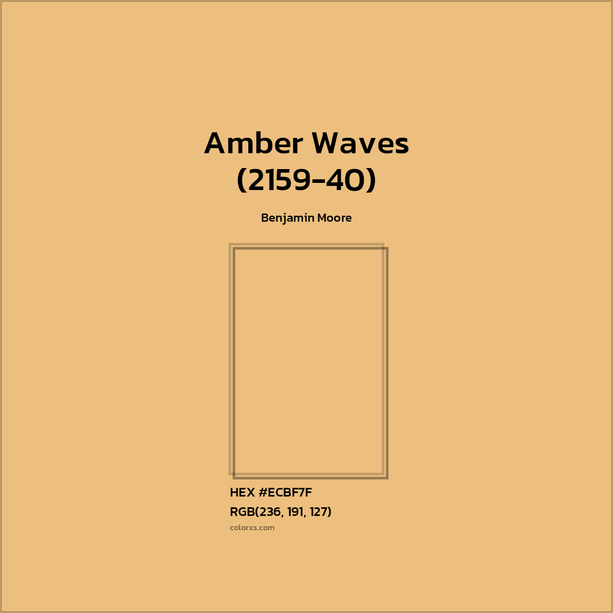 #ECBF7F Amber Waves (2159-40) Paint Benjamin Moore - Color codes and meaning | Matching colors and paints