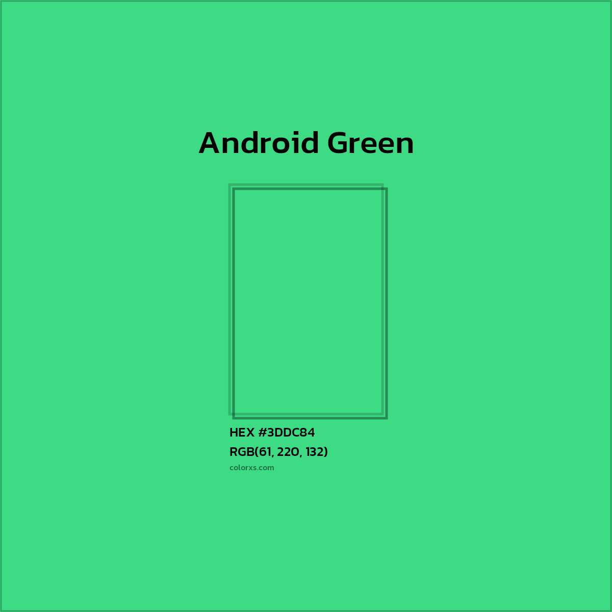 #3DDC84 Android Green Other Brand - Color codes and meaning | Matching colors and paints