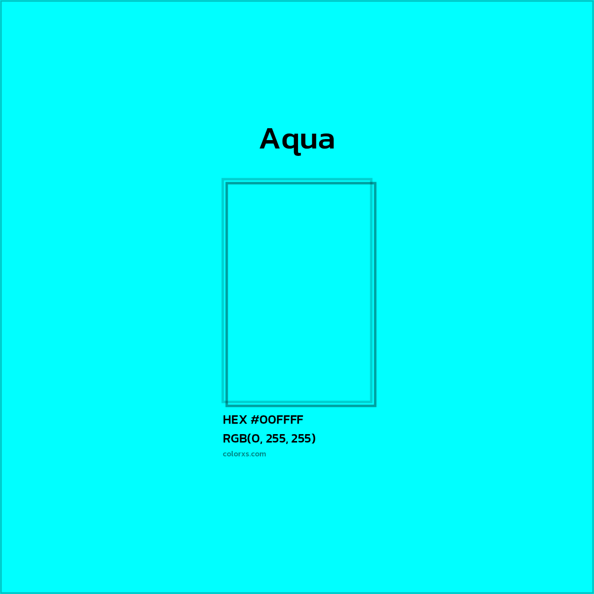 #00FFFF Aqua Color  - Color codes and meaning | Matching colors and paints