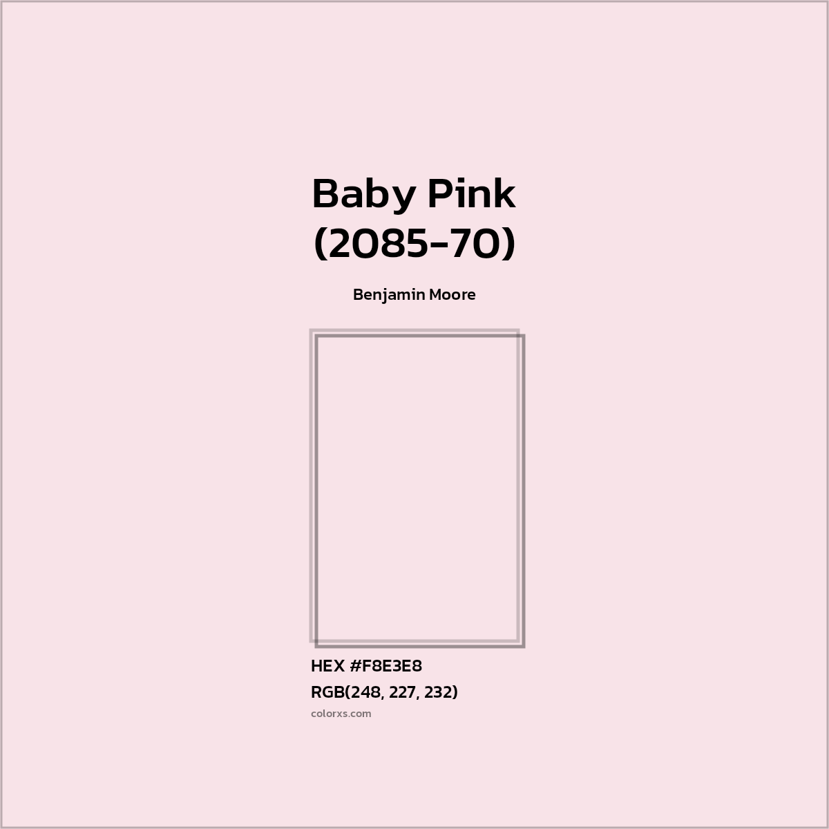 #F8E3E8 Baby Pink (2085-70) Paint Benjamin Moore - Color codes and meaning | Matching colors and paints