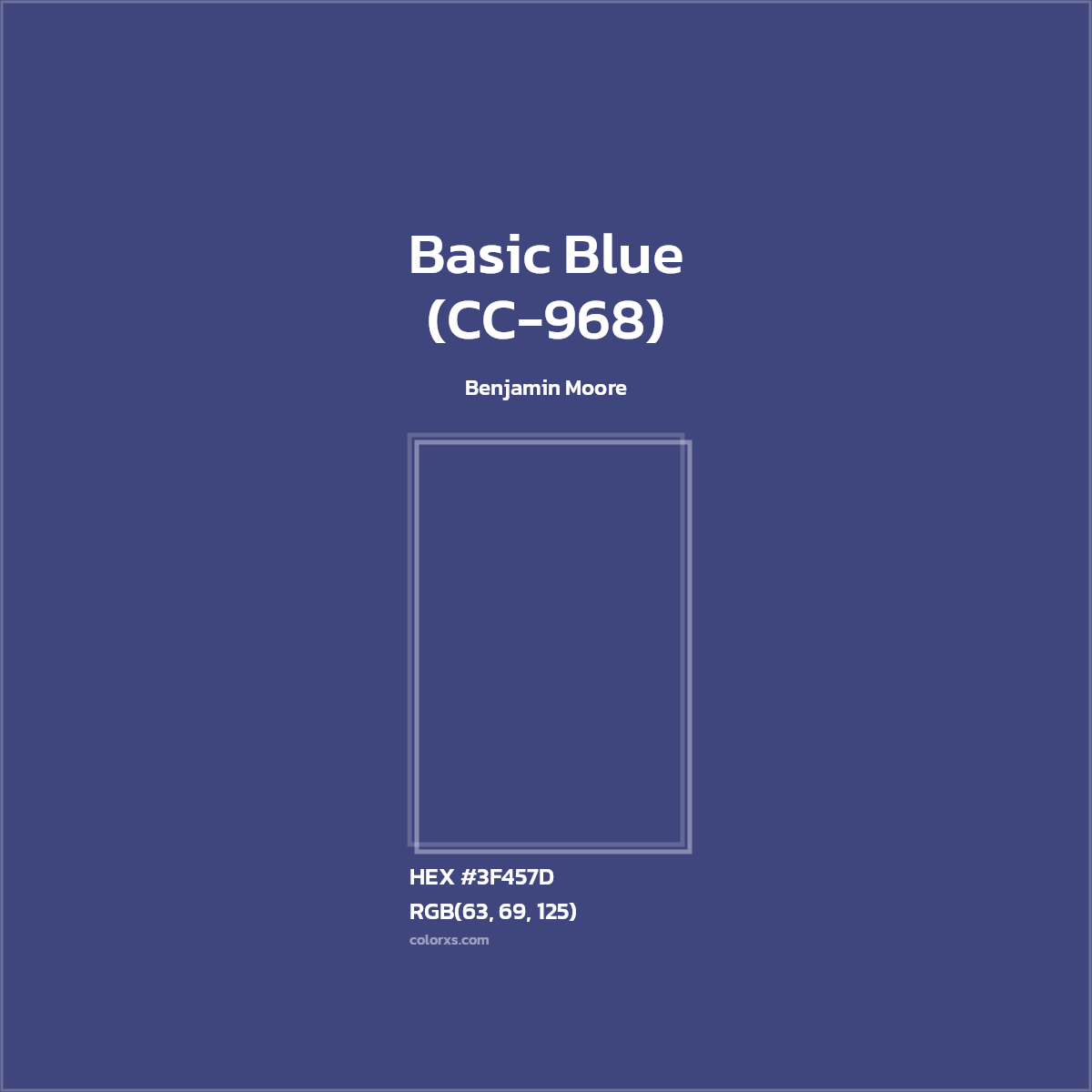 #3F457D Basic Blue (CC-968) Paint Benjamin Moore - Color codes and meaning | Matching colors and paints