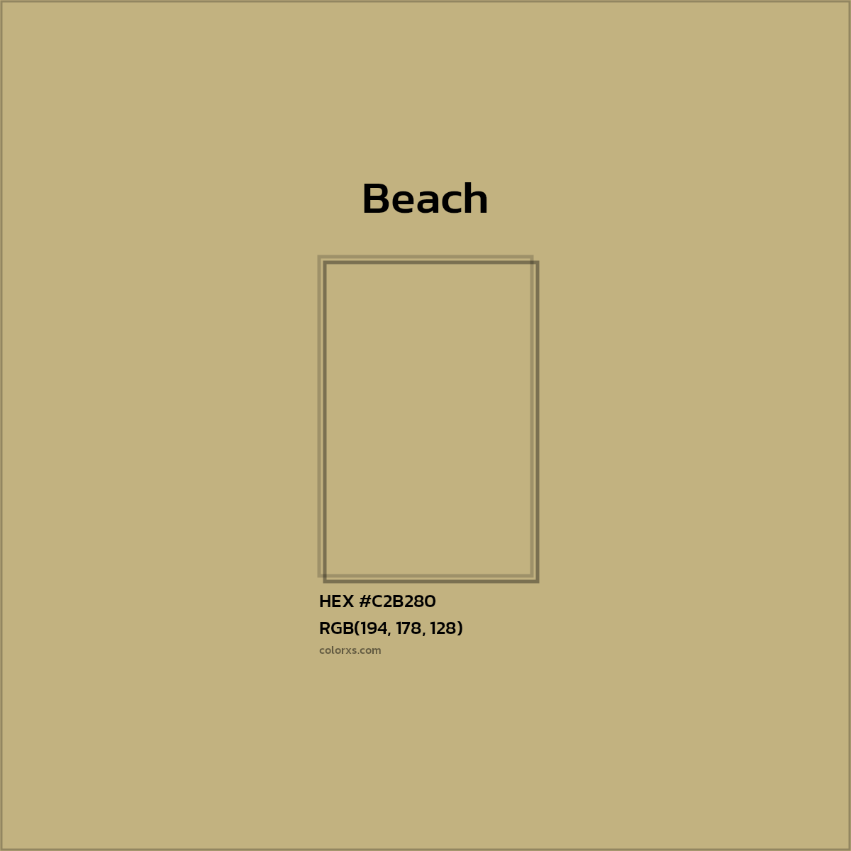 #C2B280 Beach Other  - Color codes and meaning | Matching colors and paints