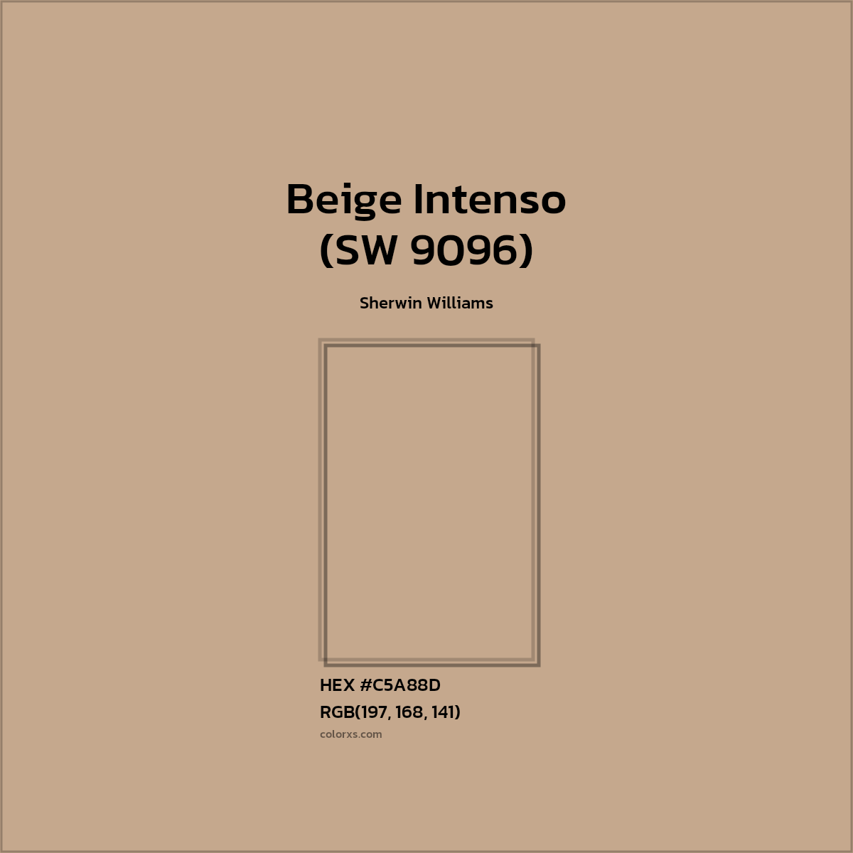 #C5A88D Beige Intenso (SW 9096) Paint Sherwin Williams - Color codes and meaning | Matching colors and paints