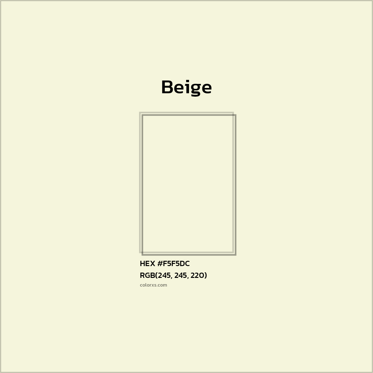 #F5F5DC Beige Color  - Color codes and meaning | Matching colors and paints