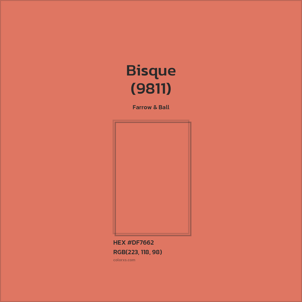 #DF7662 Bisque (9811) Paint Farrow & Ball - Color codes and meaning | Matching colors and paints