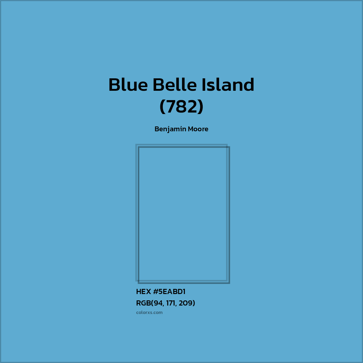#5EABD1 Blue Belle Island (782) Paint Benjamin Moore - Color codes and meaning | Matching colors and paints