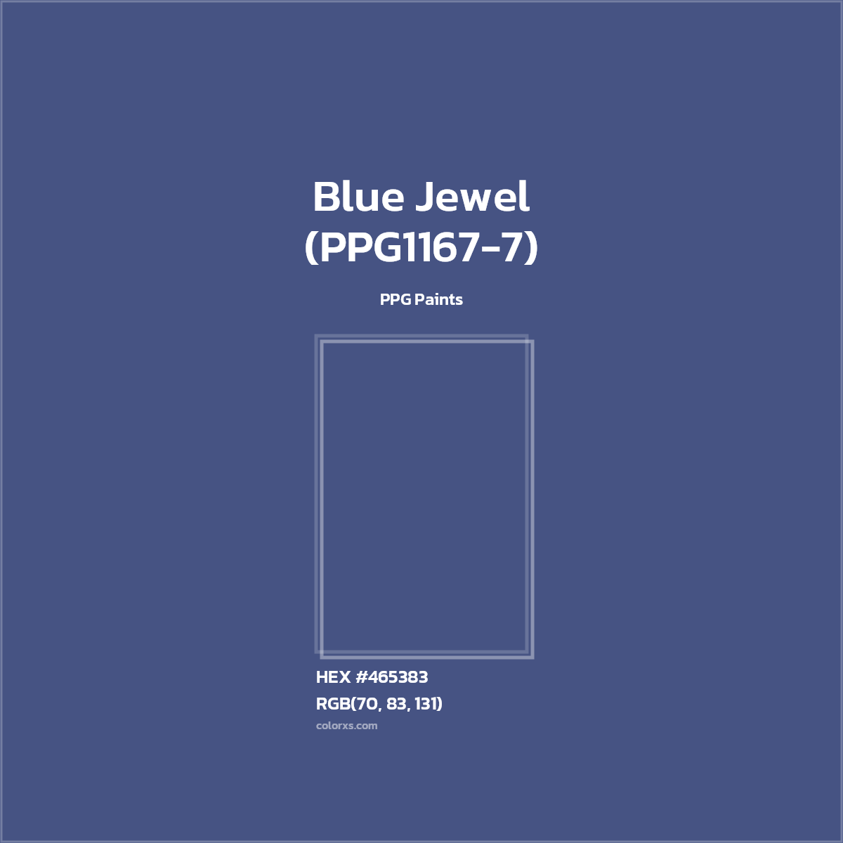 #465383 Blue Jewel (PPG1167-7) Paint PPG Paints - Color codes and meaning | Matching colors and paints