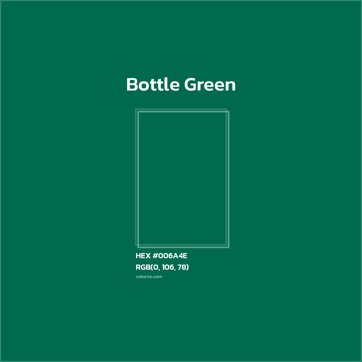 #006A4E Bottle Green Color  - Color codes and meaning | Matching colors and paints