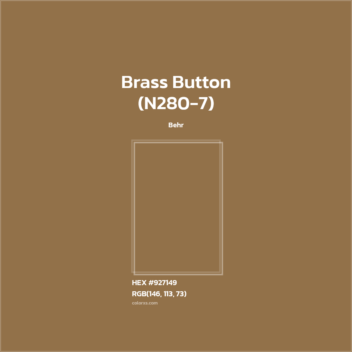 #927149 Brass Button (N280-7) Paint Behr - Color codes and meaning | Matching colors and paints