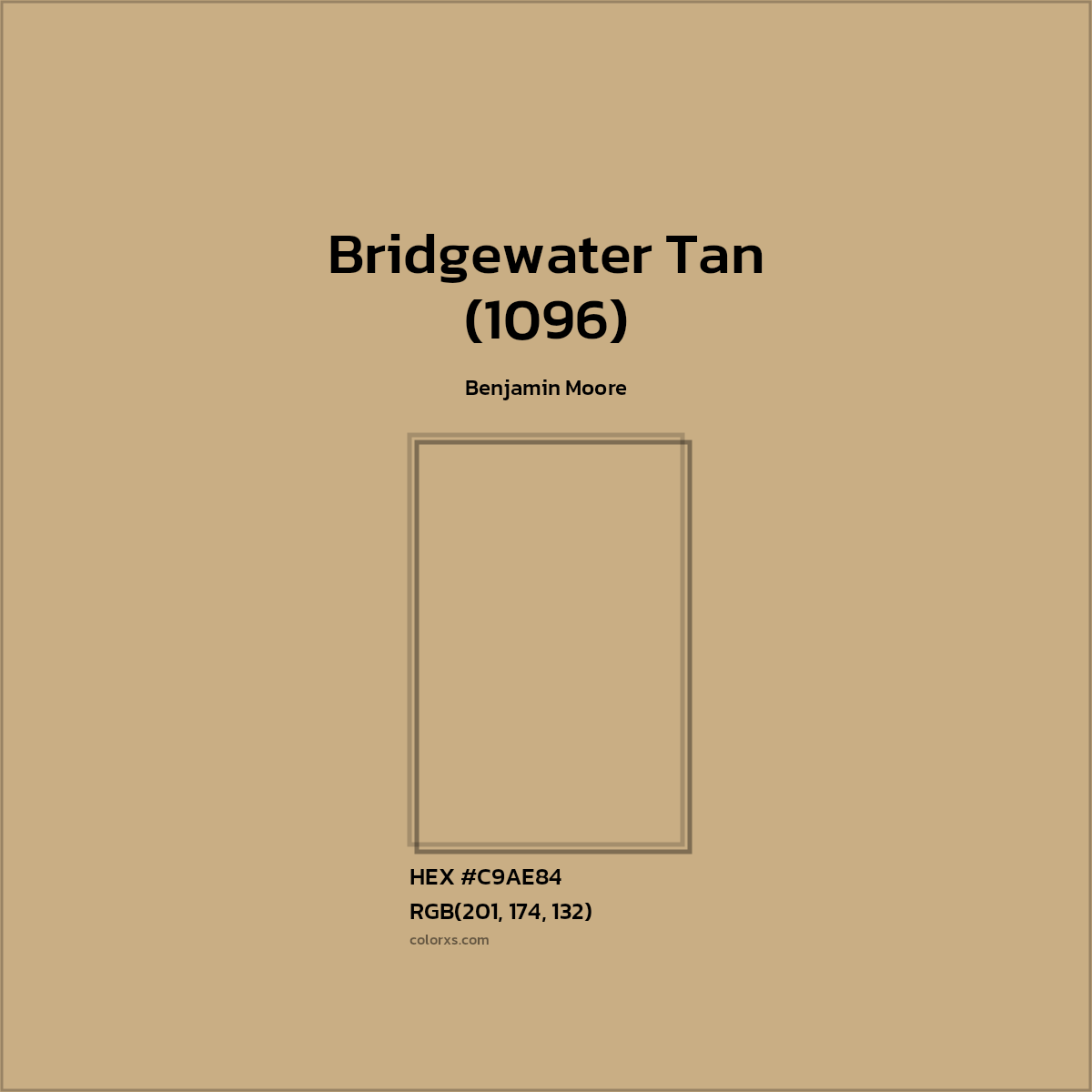 #C9AE84 Bridgewater Tan (1096) Paint Benjamin Moore - Color codes and meaning | Matching colors and paints