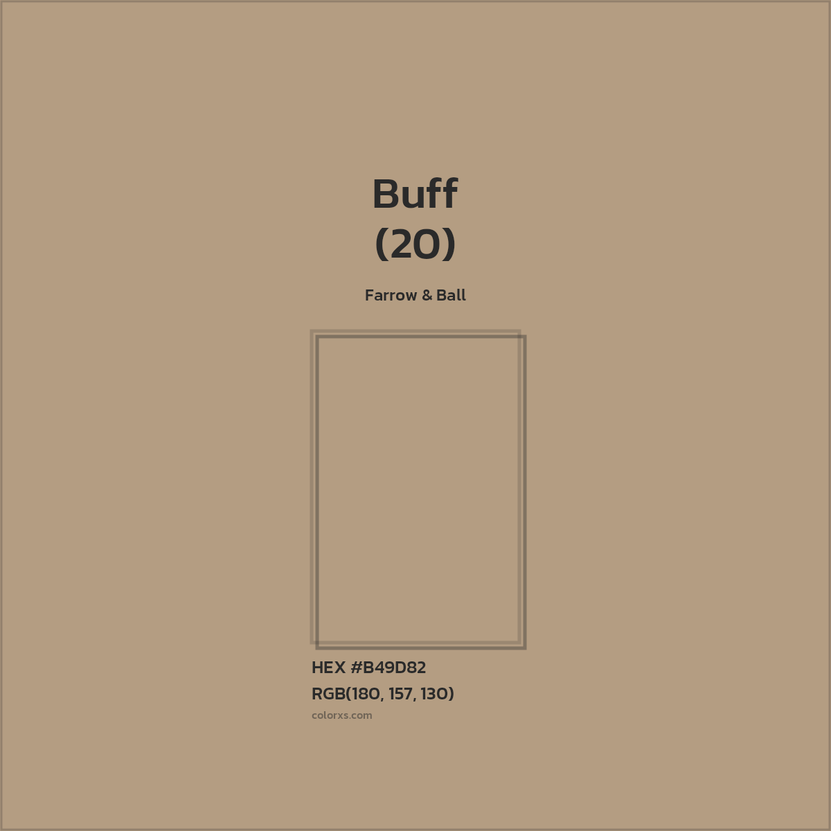 #B49D82 Buff (20) Paint Farrow & Ball - Color codes and meaning | Matching colors and paints