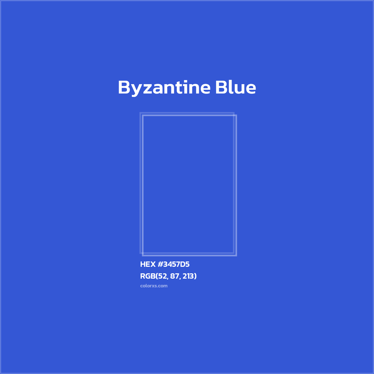 #3457D5 Byzantine Blue Color  - Color codes and meaning | Matching colors and paints