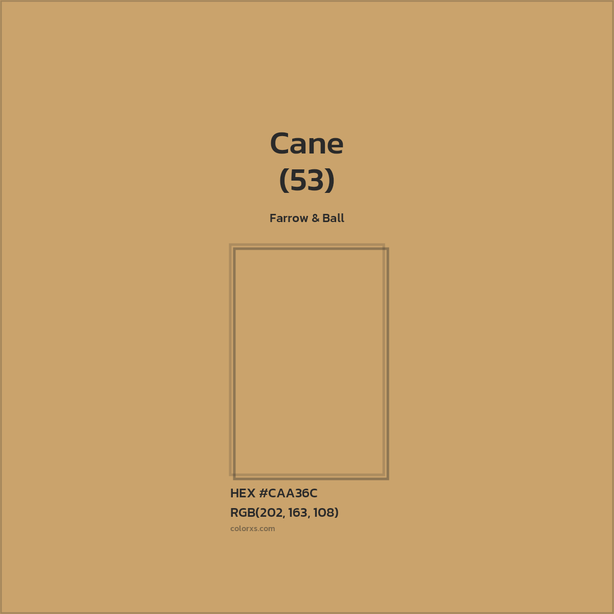 #CAA36C Cane (53) Paint Farrow & Ball - Color codes and meaning | Matching colors and paints