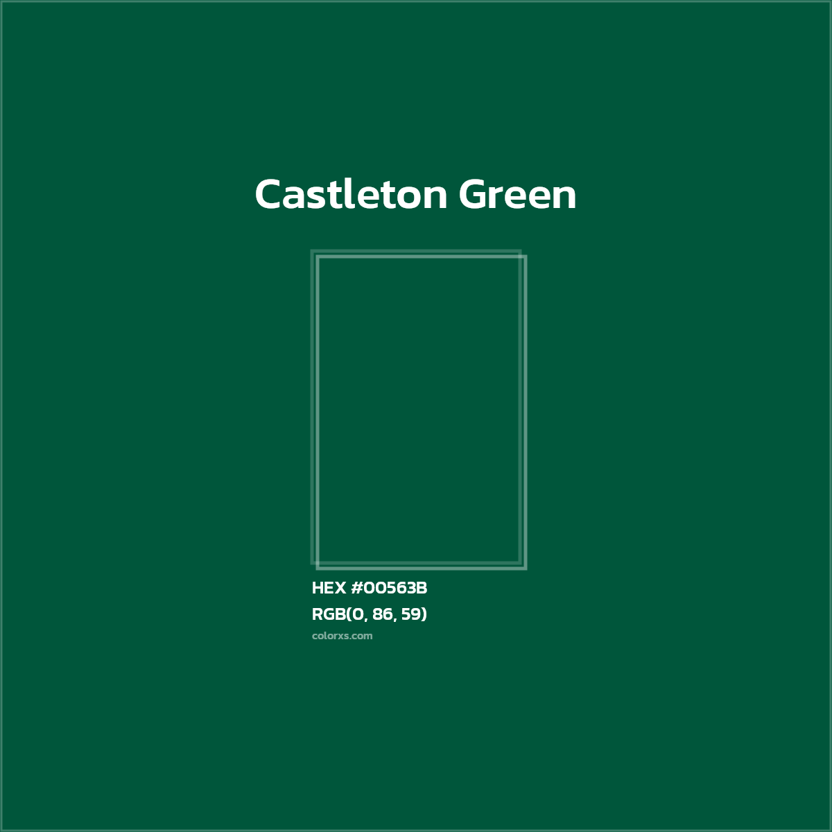 #00563B Castleton Green Other School - Color codes and meaning | Matching colors and paints