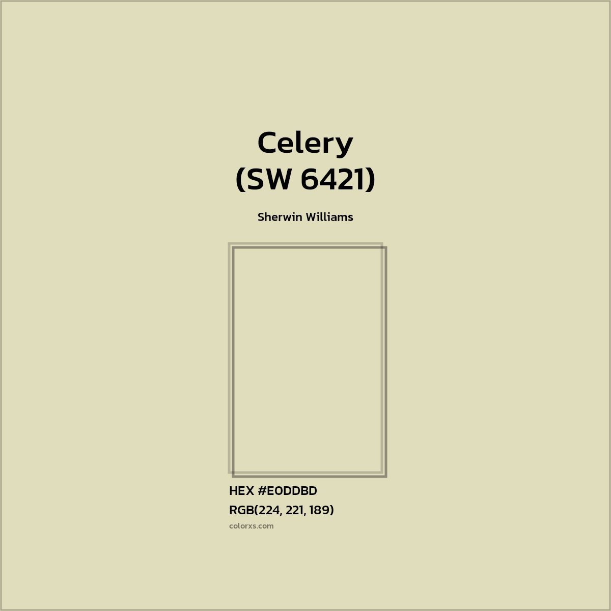 #E0DDBD Celery (SW 6421) Paint Sherwin Williams - Color codes and meaning | Matching colors and paints