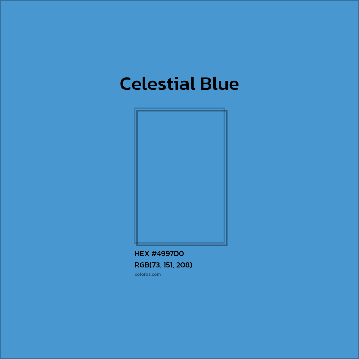 #4997D0 Celestial Blue Color  - Color codes and meaning | Matching colors and paints