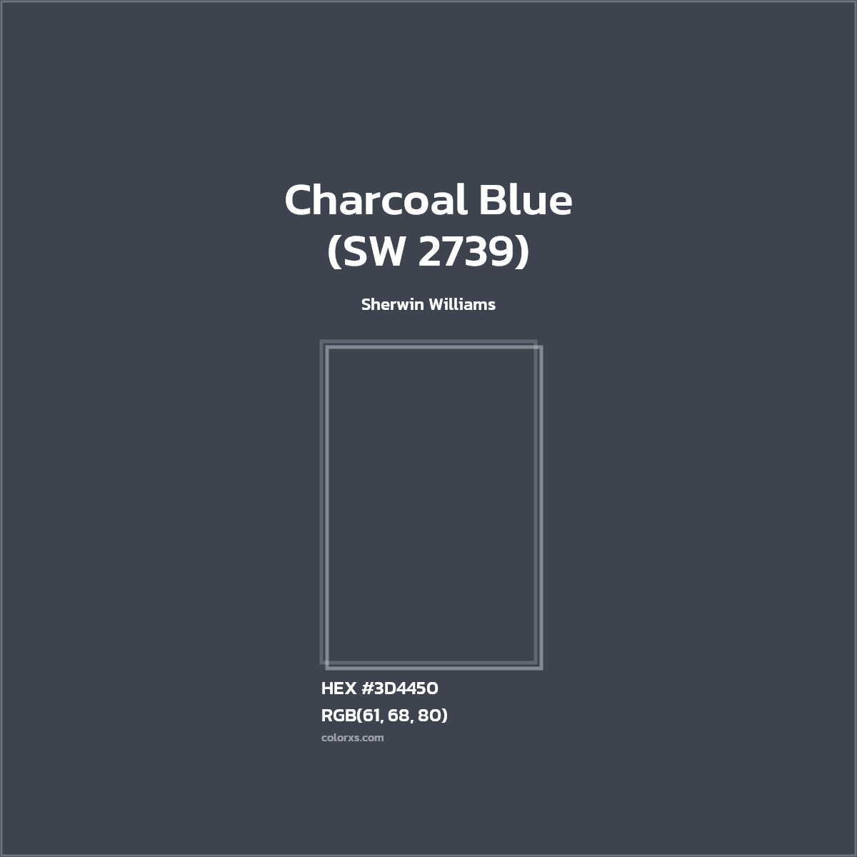 #3D4450 Charcoal Blue (SW 2739) Paint Sherwin Williams - Color codes and meaning | Matching colors and paints