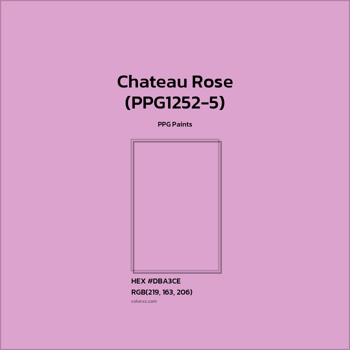 #DBA3CE Chateau Rose (PPG1252-5) Paint PPG Paints - Color codes and meaning | Matching colors and paints