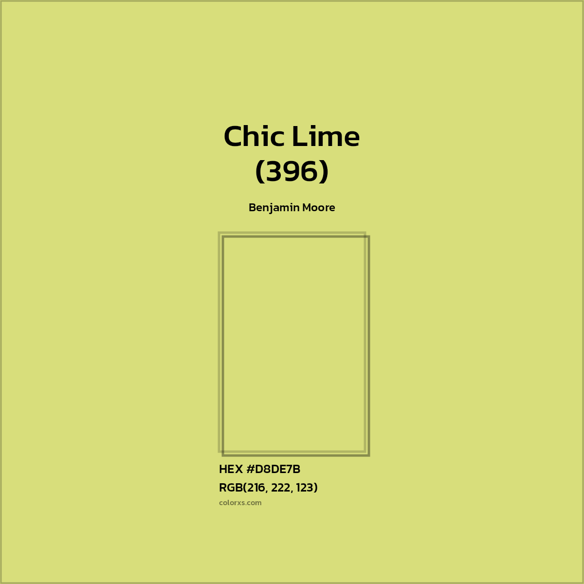 #D8DE7B Chic Lime (396) Paint Benjamin Moore - Color codes and meaning | Matching colors and paints