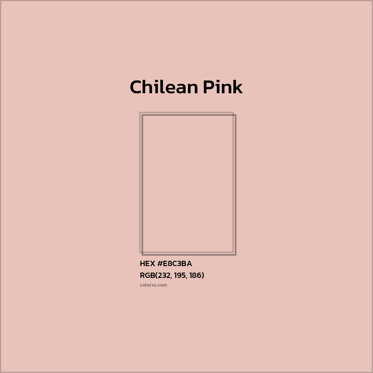 #E8C3BA Chilean Pink Color  - Color codes and meaning | Matching colors and paints
