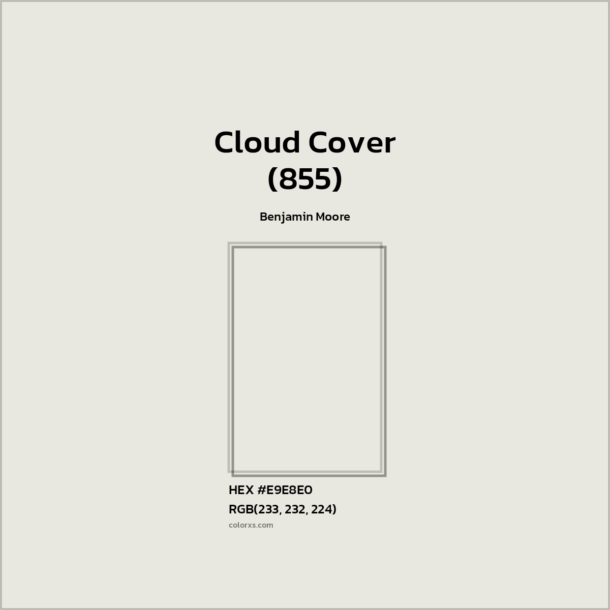 #E9E8E0 Cloud Cover (855) Paint Benjamin Moore - Color codes and meaning | Matching colors and paints