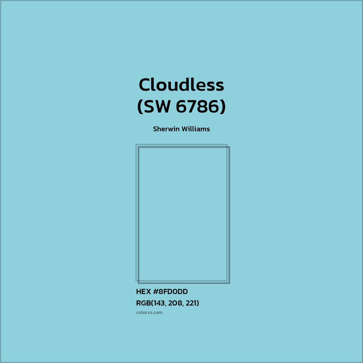 #8FD0DD Cloudless (SW 6786) Paint Sherwin Williams - Color codes and meaning | Matching colors and paints