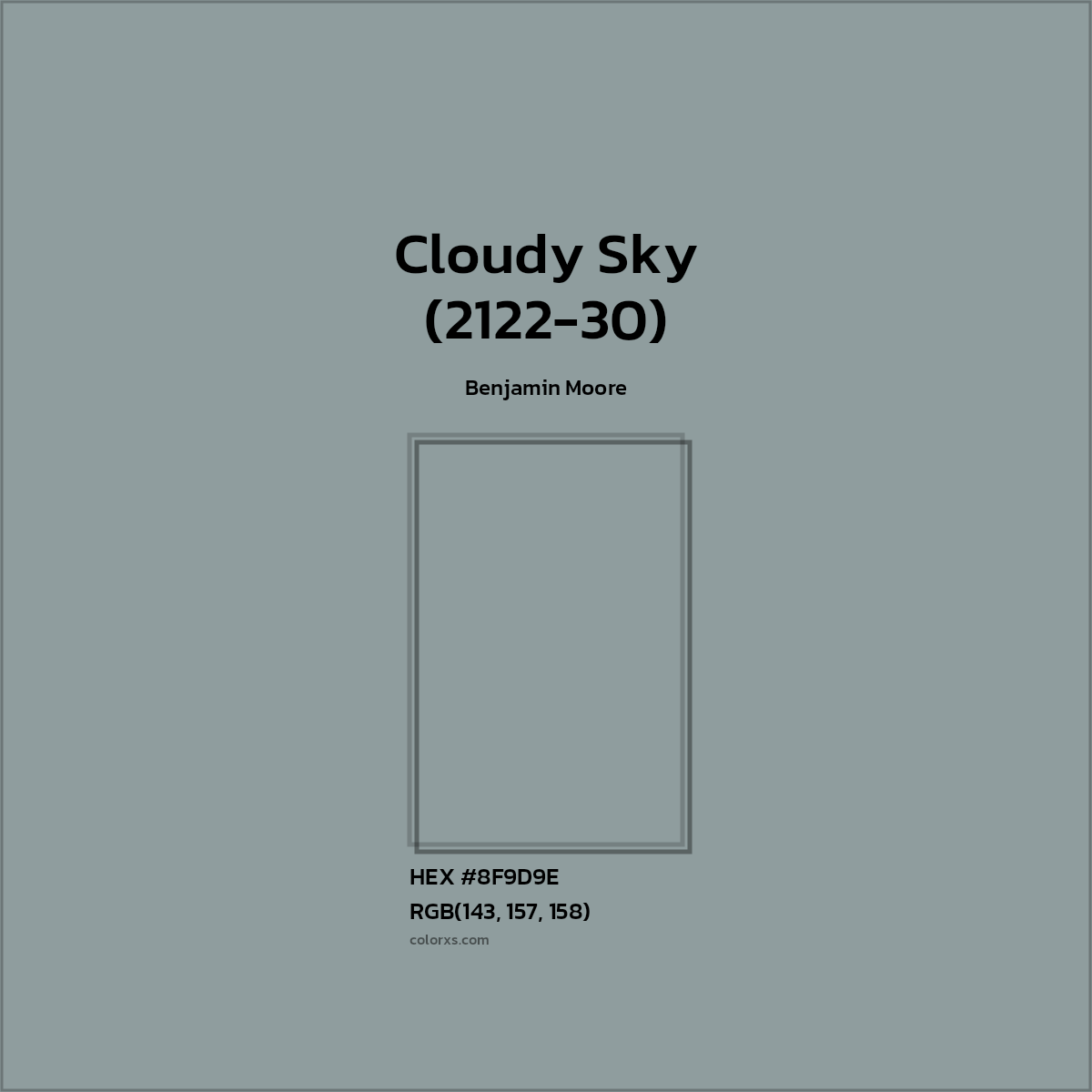 #8F9D9E Cloudy Sky (2122-30) Paint Benjamin Moore - Color codes and meaning | Matching colors and paints