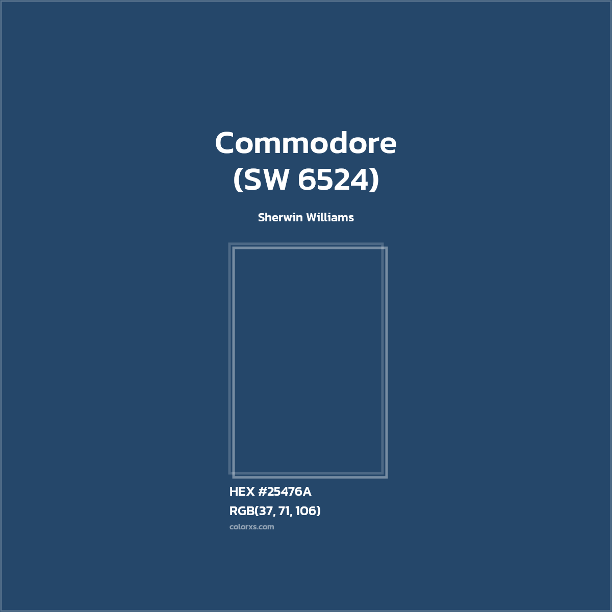#25476A Commodore (SW 6524) Paint Sherwin Williams - Color codes and meaning | Matching colors and paints