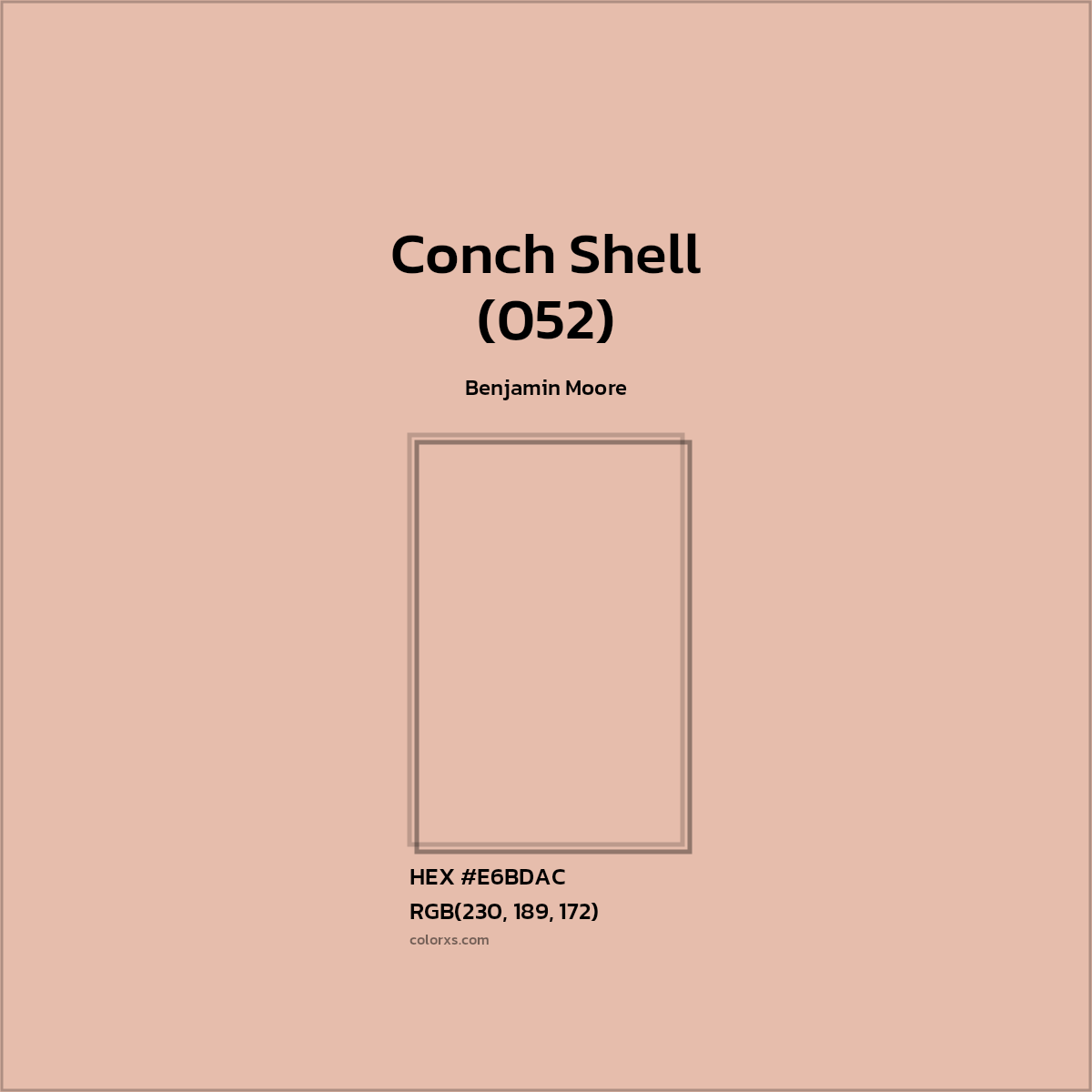 #E6BDAC Conch Shell (052) Paint Benjamin Moore - Color codes and meaning | Matching colors and paints
