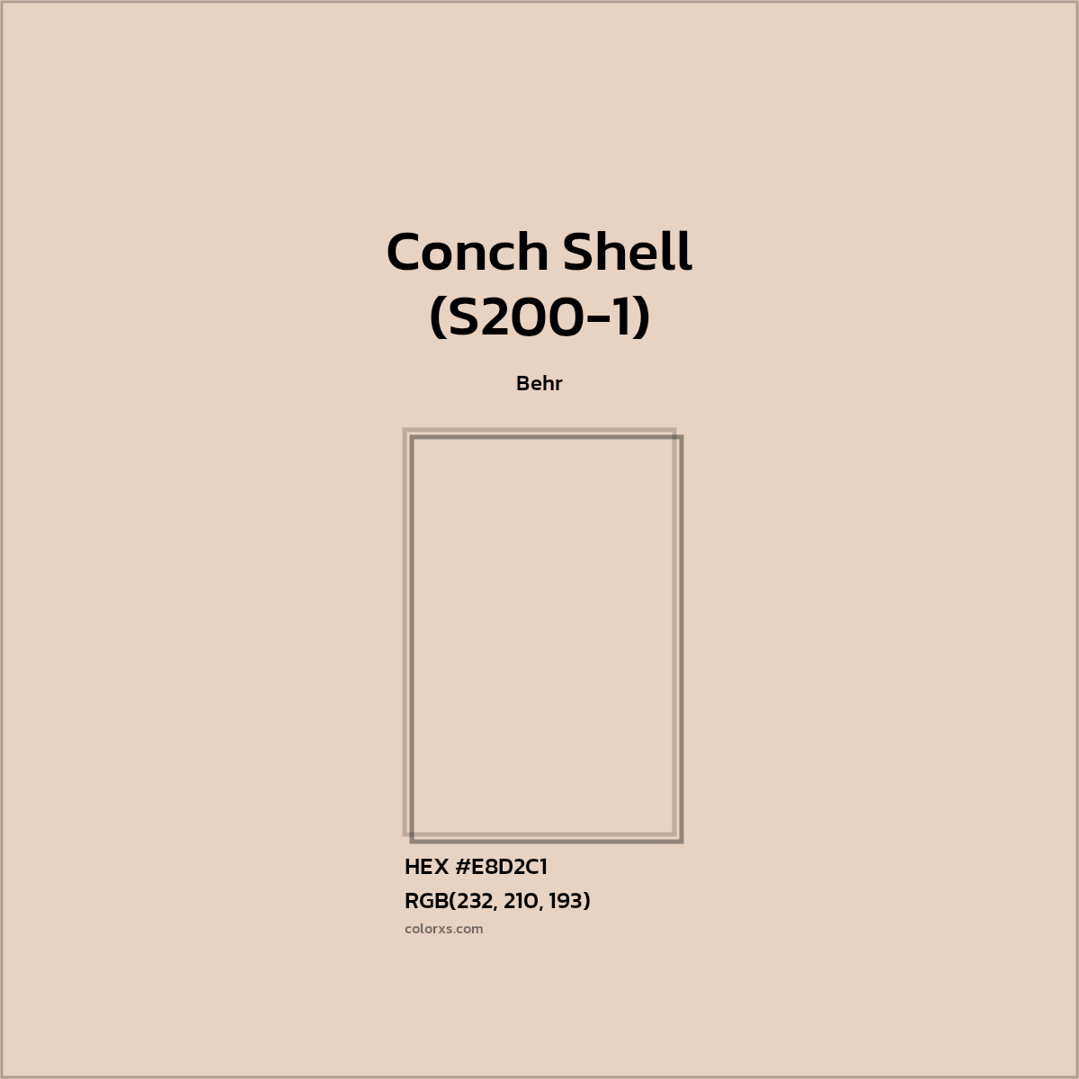 #E8D2C1 Conch Shell (S200-1) Paint Behr - Color codes and meaning | Matching colors and paints