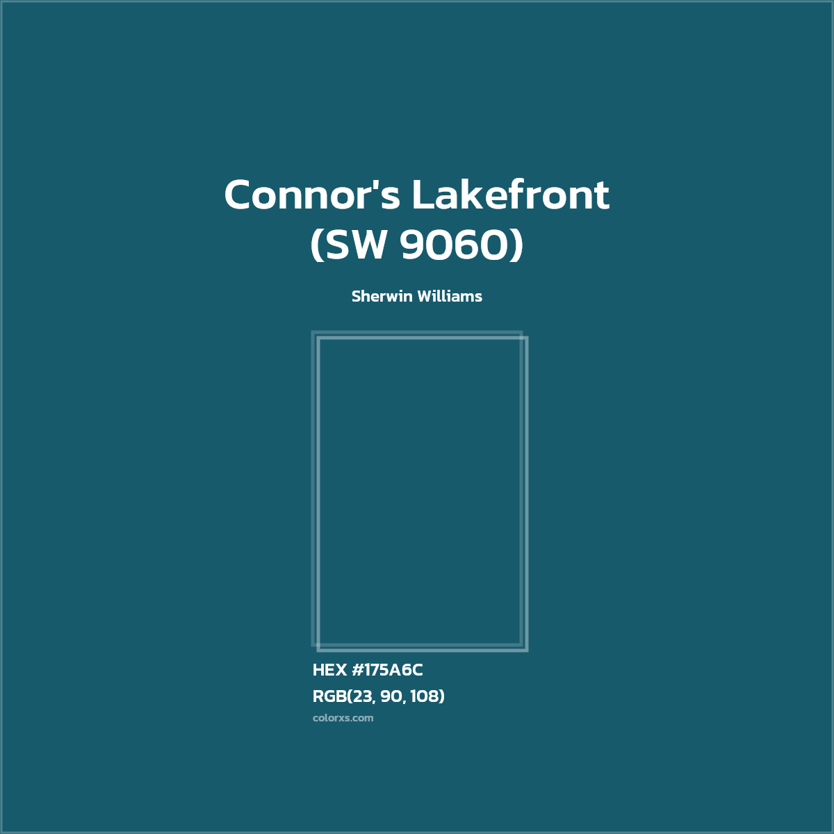 #175A6C Connor's Lakefront (SW 9060) Paint Sherwin Williams - Color codes and meaning | Matching colors and paints