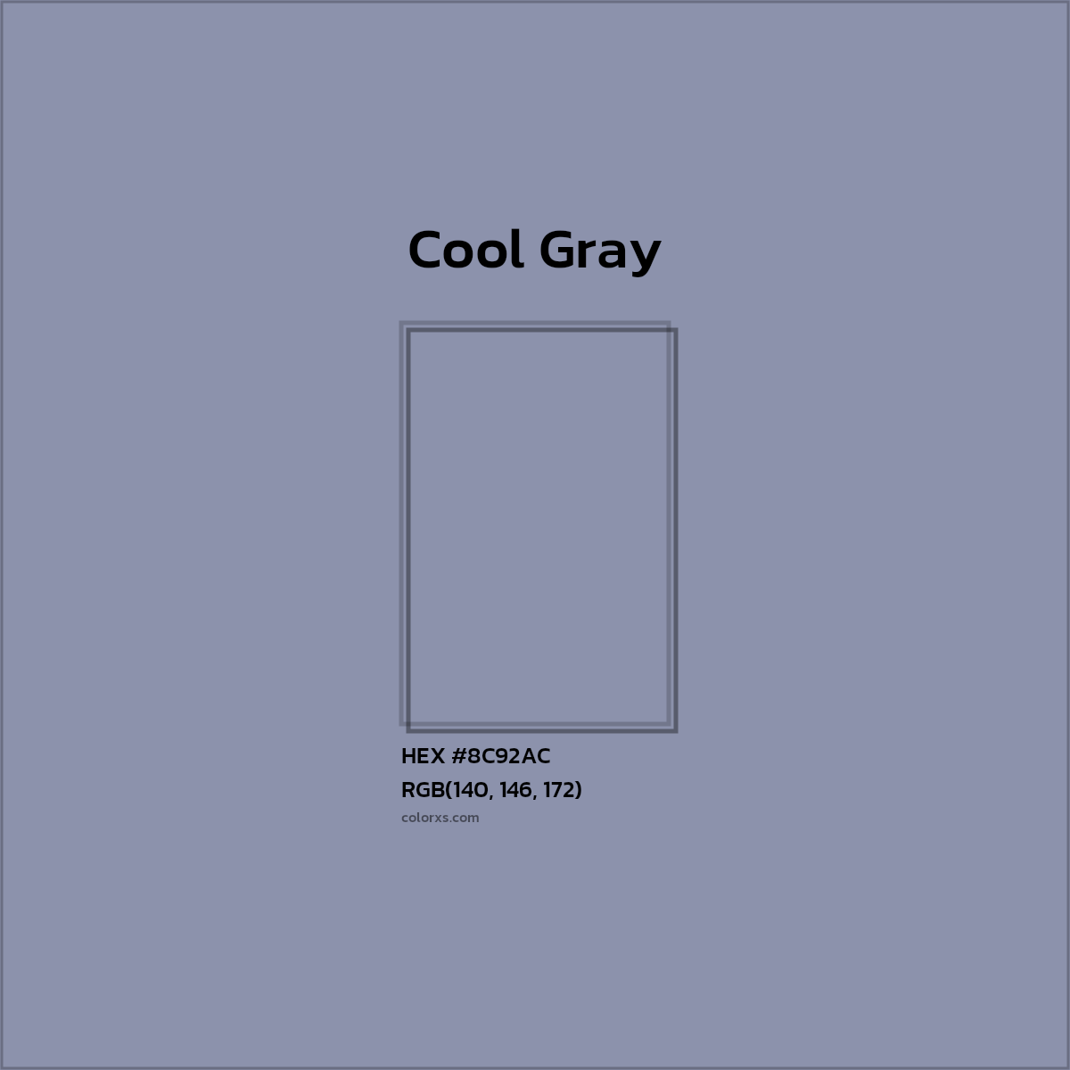 #8C92AC Cool Gray Color  - Color codes and meaning | Matching colors and paints