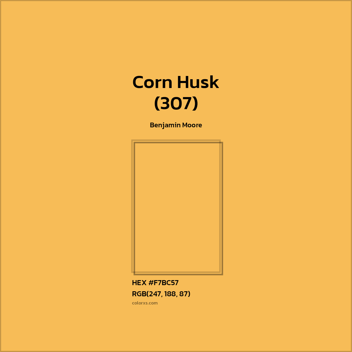 #F7BC57 Corn Husk (307) Paint Benjamin Moore - Color codes and meaning | Matching colors and paints