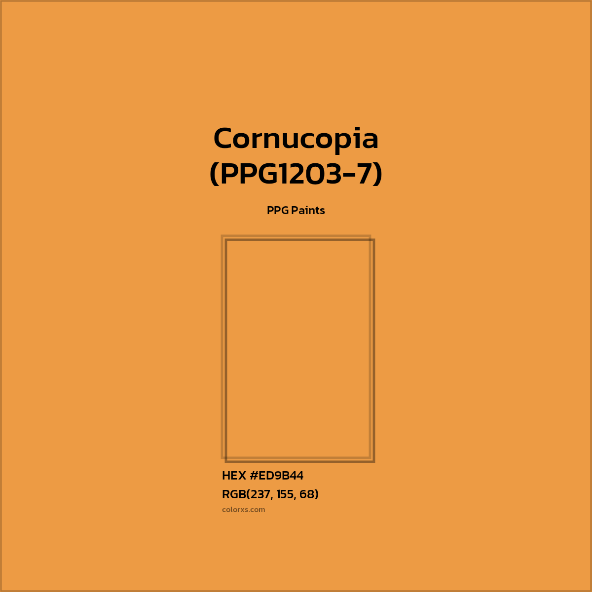 #ED9B44 Cornucopia (PPG1203-7) Paint PPG Paints - Color codes and meaning | Matching colors and paints