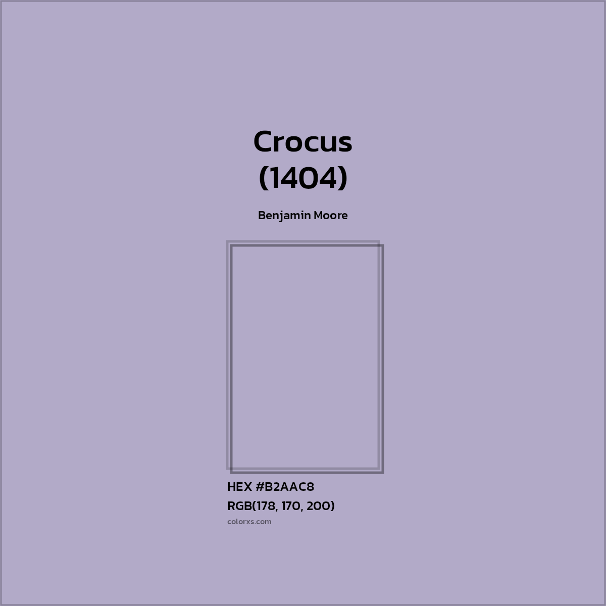 #B2AAC8 Crocus (1404) Paint Benjamin Moore - Color codes and meaning | Matching colors and paints