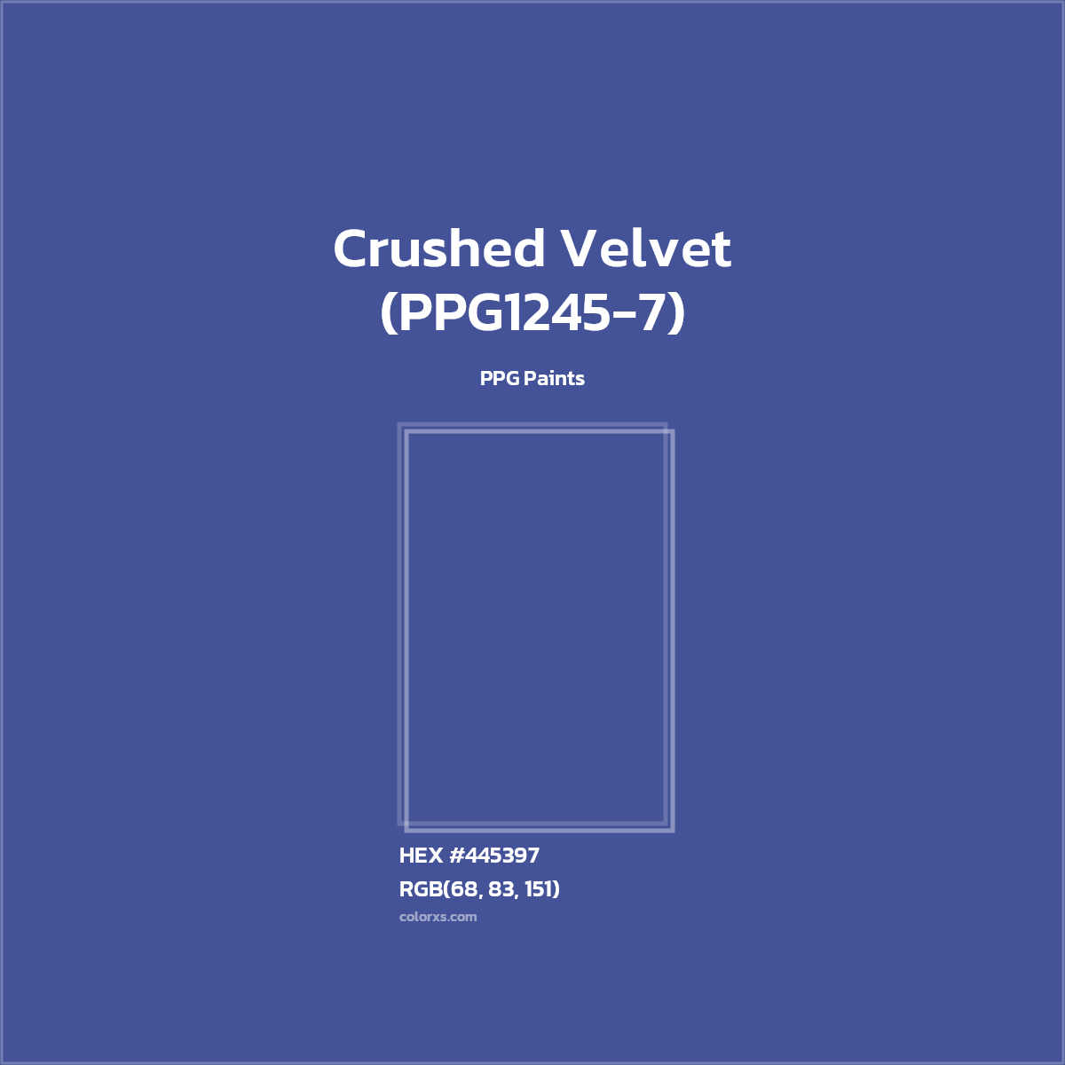 #445397 Crushed Velvet (PPG1245-7) Paint PPG Paints - Color codes and meaning | Matching colors and paints