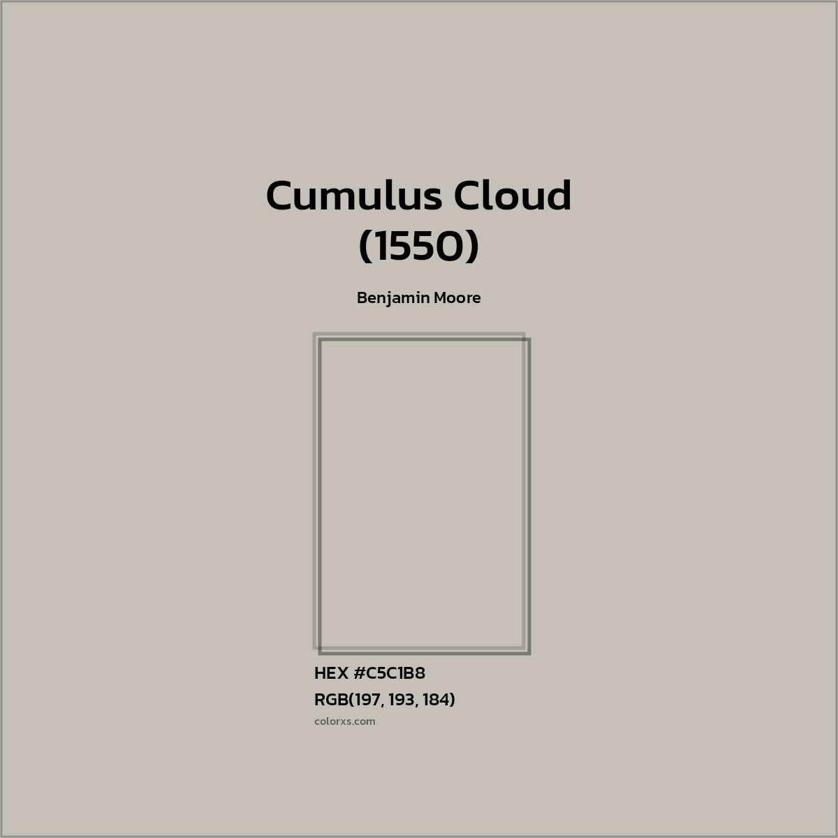 #C5C1B8 Cumulus Cloud (1550) Paint Benjamin Moore - Color codes and meaning | Matching colors and paints