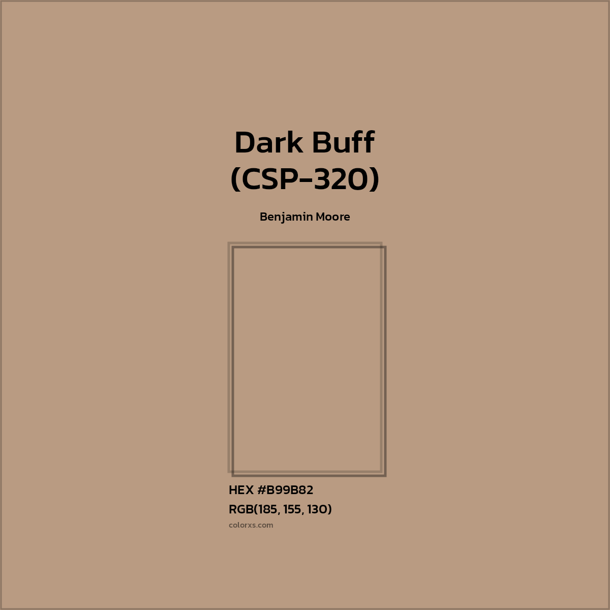 #B99B82 Dark Buff (CSP-320) Paint Benjamin Moore - Color codes and meaning | Matching colors and paints