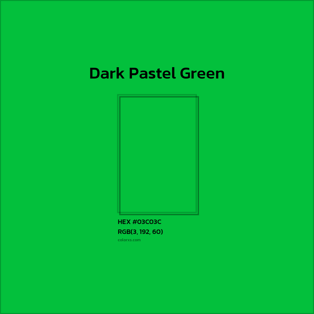 #03C03C Dark Pastel Green Color  - Color codes and meaning | Matching colors and paints