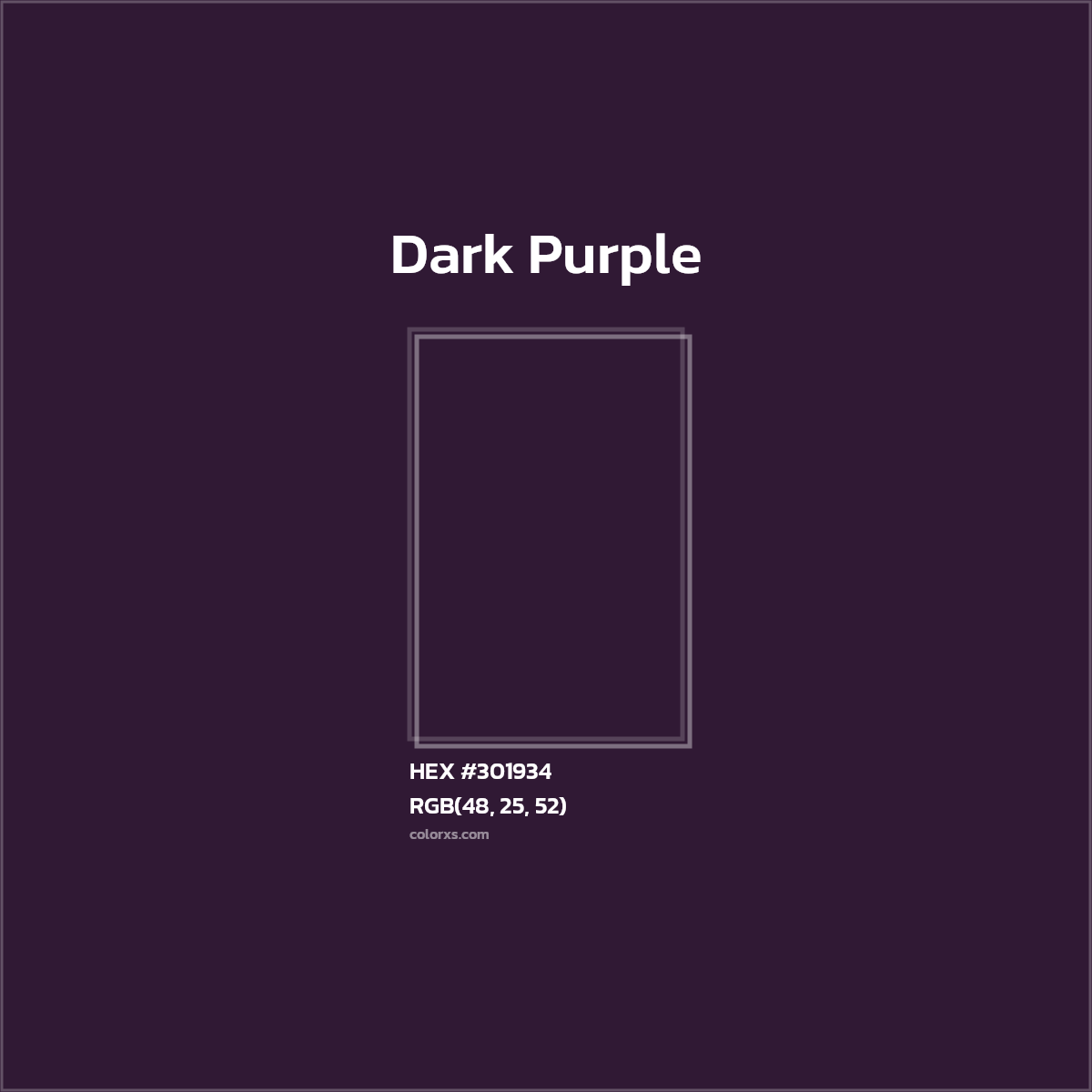 #301934 Dark Purple Color  - Color codes and meaning | Matching colors and paints