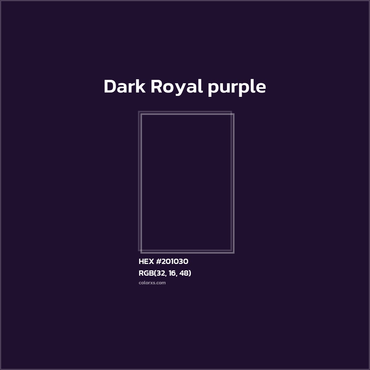 #201030 Dark Royal purple Color  - Color codes and meaning | Matching colors and paints