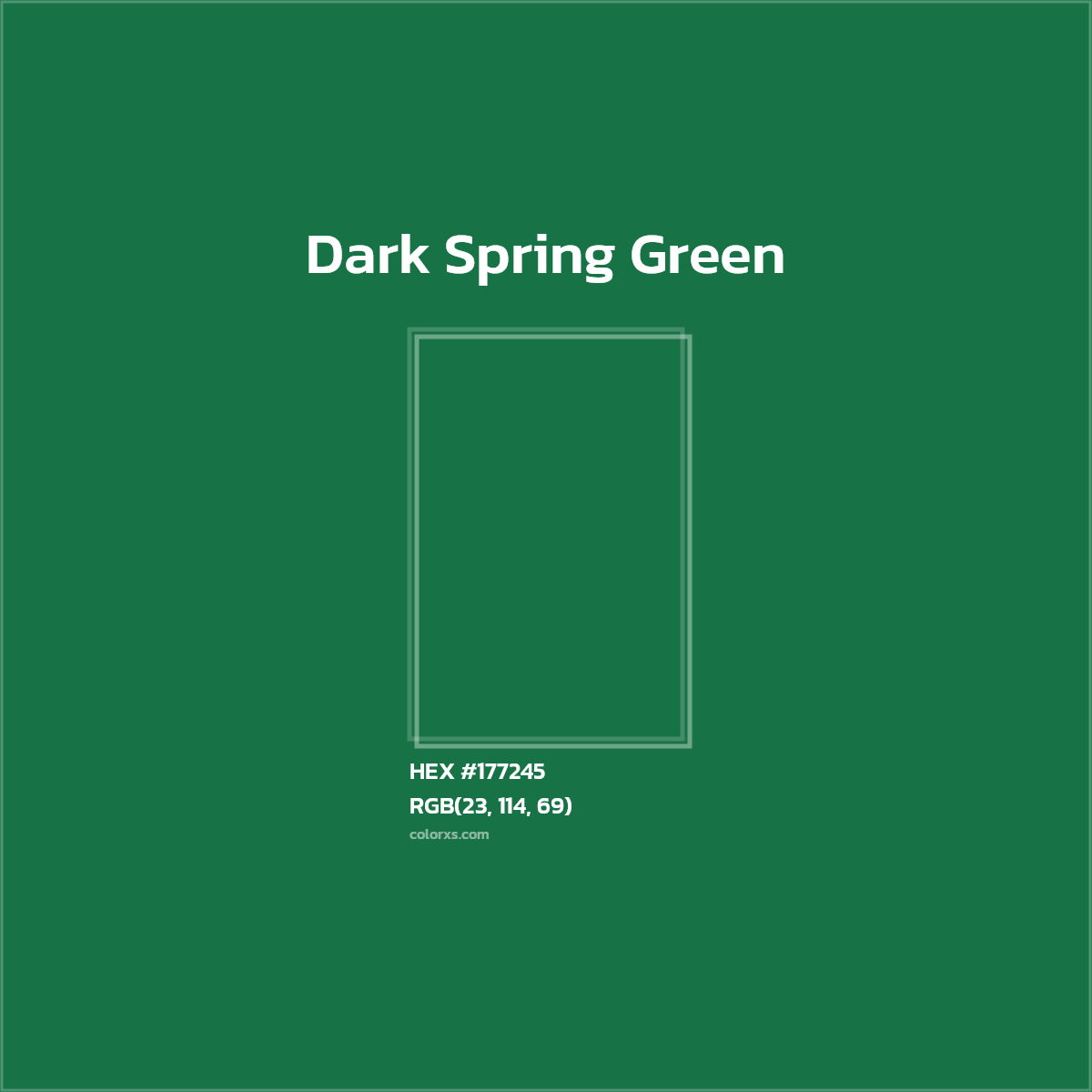 #177245 Dark Spring Green Color  - Color codes and meaning | Matching colors and paints