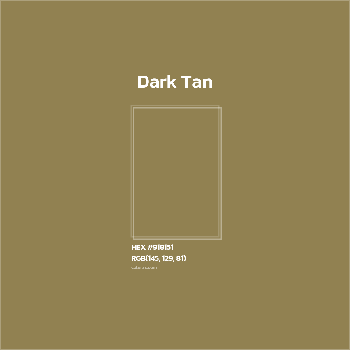 #918151 Dark Tan Color  - Color codes and meaning | Matching colors and paints