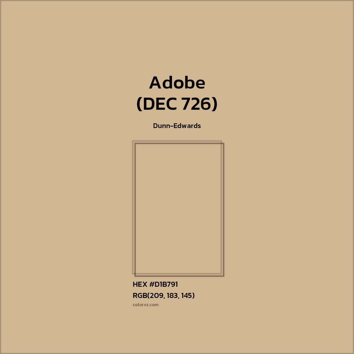 #D1B791 Adobe (DEC 726) Paint Dunn-Edwards - Color codes and meaning | Matching colors and paints