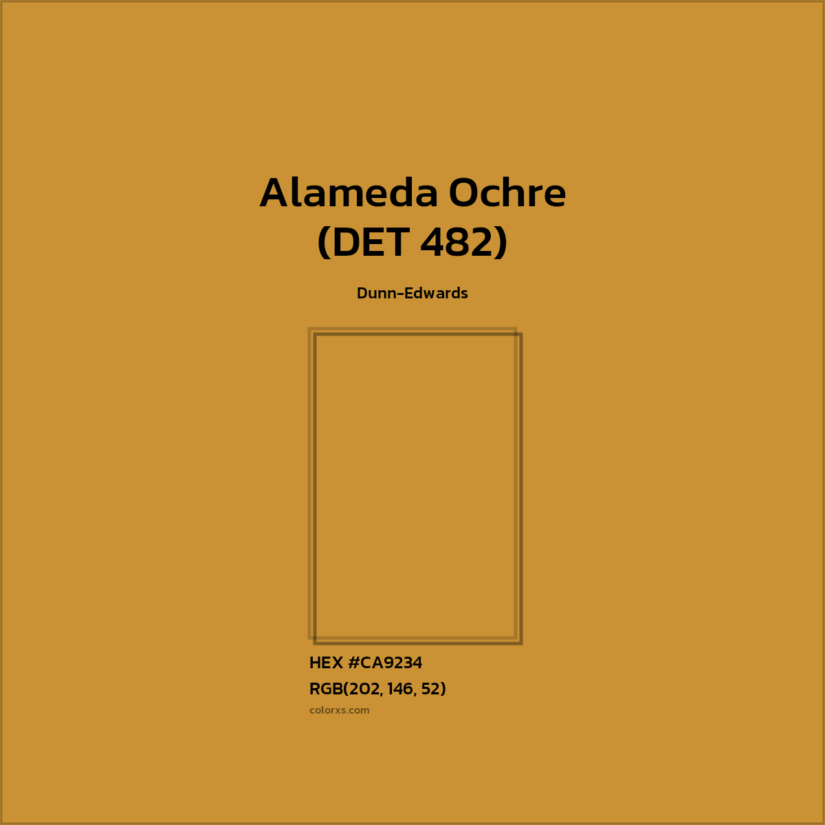 #CA9234 Alameda Ochre (DET 482) Paint Dunn-Edwards - Color codes and meaning | Matching colors and paints