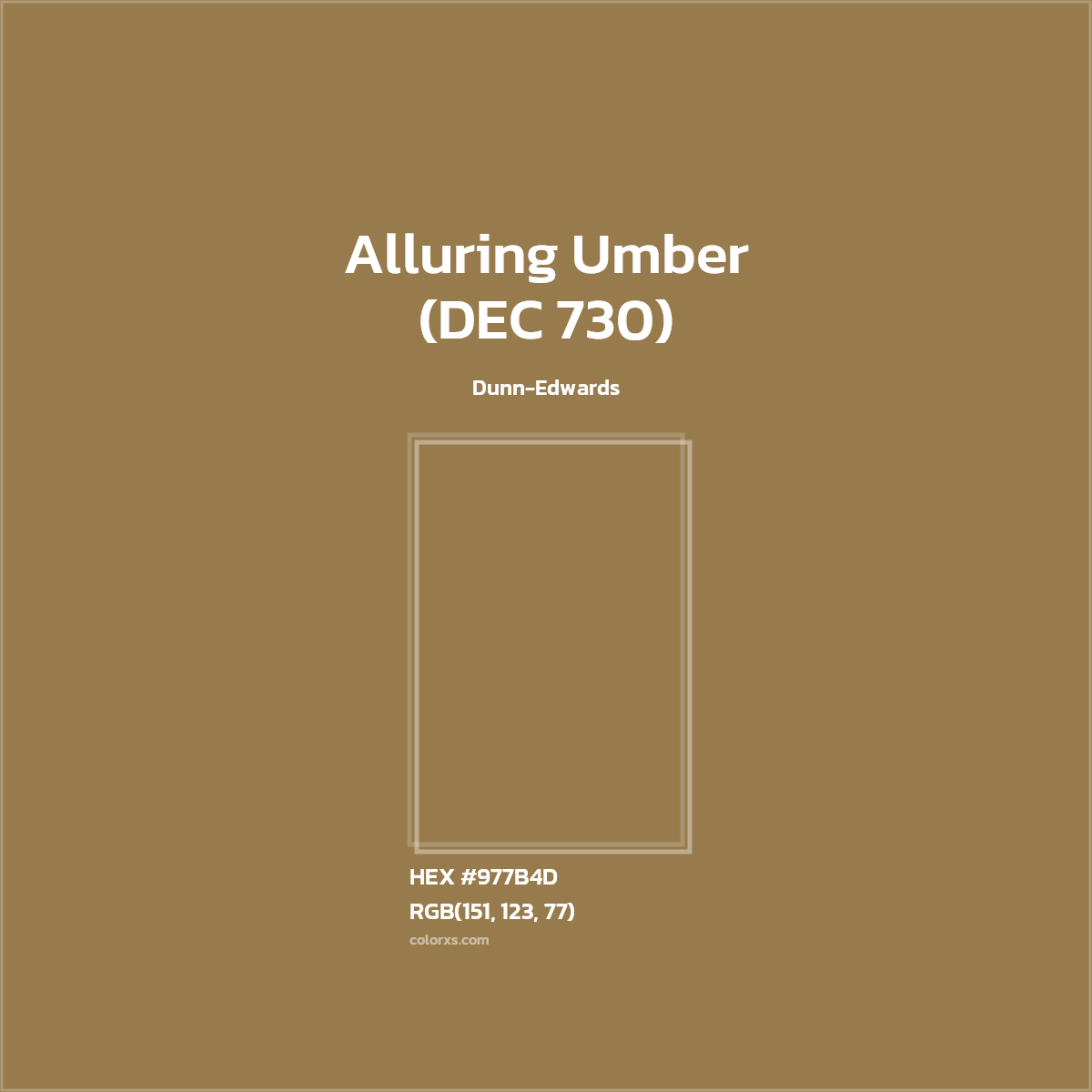 #977B4D Alluring Umber (DEC 730) Paint Dunn-Edwards - Color codes and meaning | Matching colors and paints