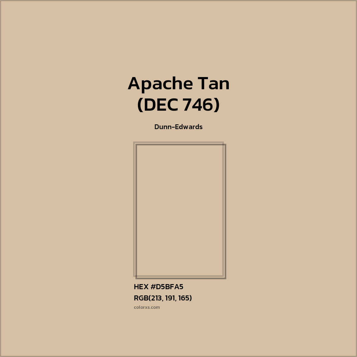 #D5BFA5 Apache Tan (DEC 746) Paint Dunn-Edwards - Color codes and meaning | Matching colors and paints
