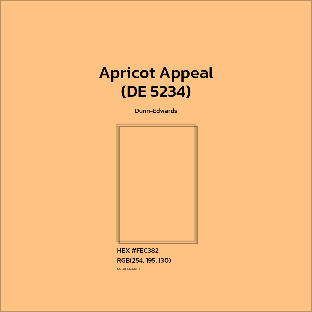 #FEC382 Apricot Appeal (DE 5234) Paint Dunn-Edwards - Color codes and meaning | Matching colors and paints